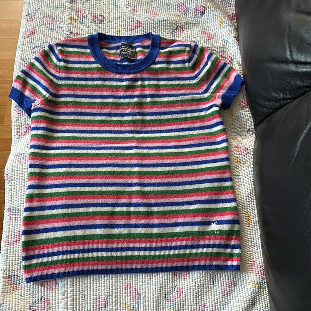 Cashmere colorful striped top - A&F